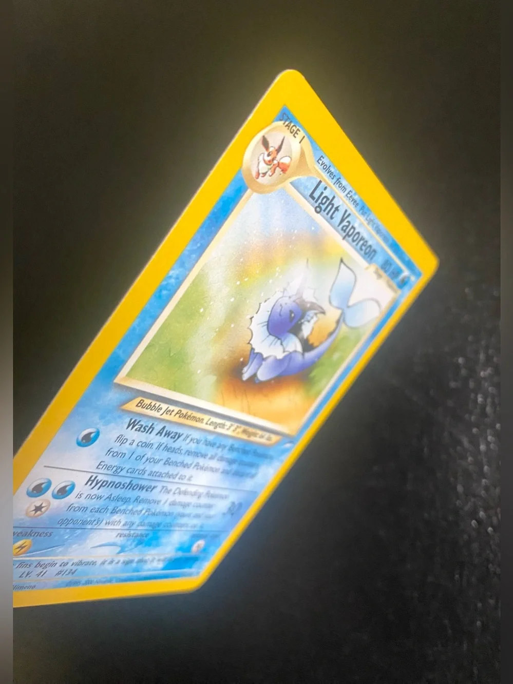 Pokemon Card Light Vaporeon 52/105